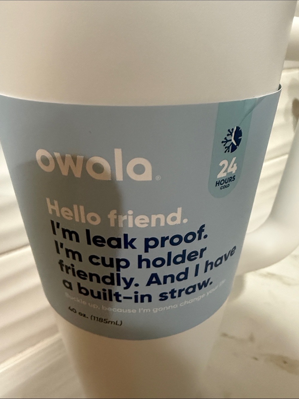Owala FreeSip 40oz Tumbler with Side Handle Iced Breeze NWT - Picture 2 of 10